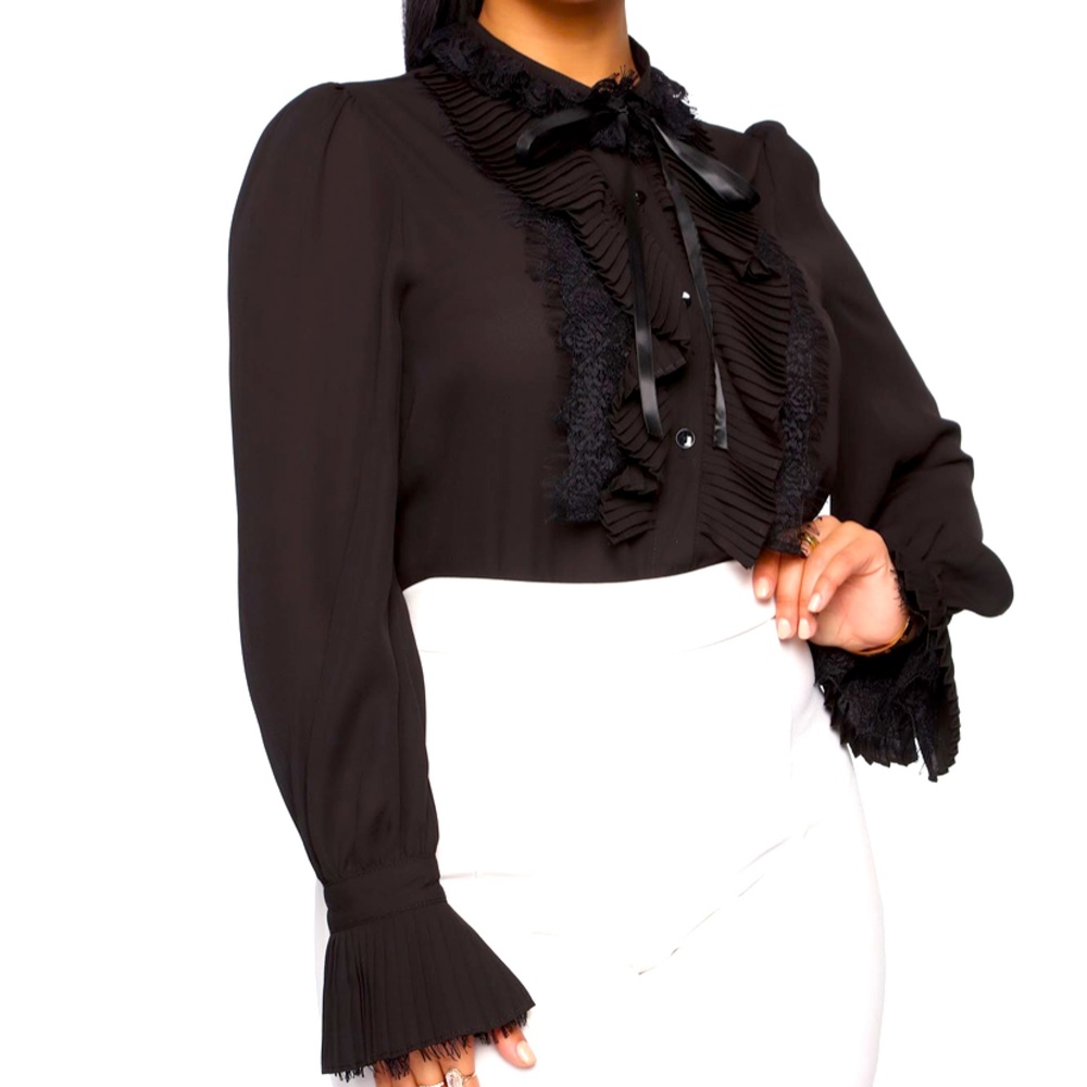 Ruffle Chiffon Top